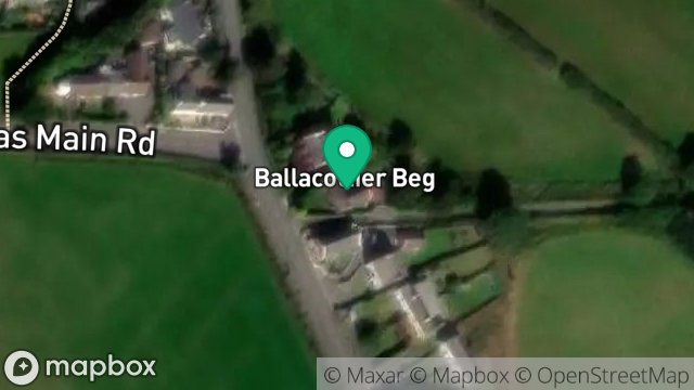 Map showing BALLACOTTIER BEG, ANDREAS ROAD, ANDREAS, ISLE OF MAN, IM7 4EP