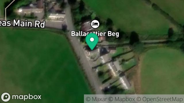 Map showing BALLAKANEEN CHAPEL, ANDREAS ROAD, ANDREAS, ISLE OF MAN, IM7 4EN