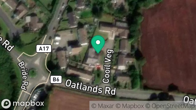 Map showing 1, COOIL VEG, ANDREAS, ISLE OF MAN, IM7 4EU