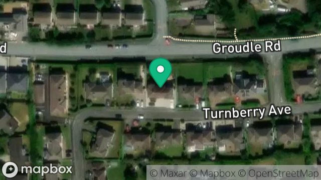 Map showing 43, TURNBERRY AVENUE, ONCHAN, ISLE OF MAN, IM3 2JX
