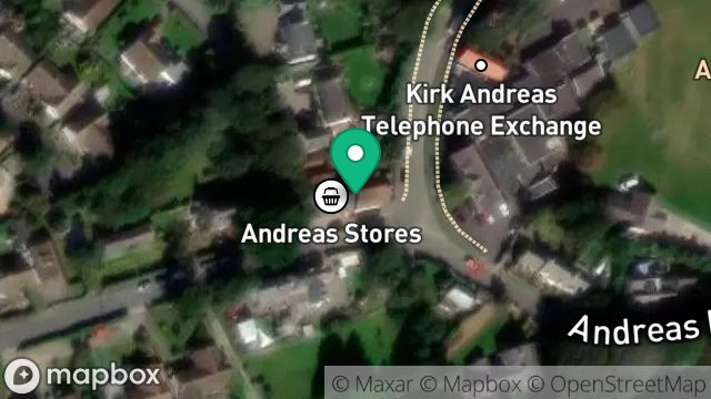 Map showing MYRTLE COTTAGE, ANDREAS VILLAGE, ISLE OF MAN, IM7 4HH