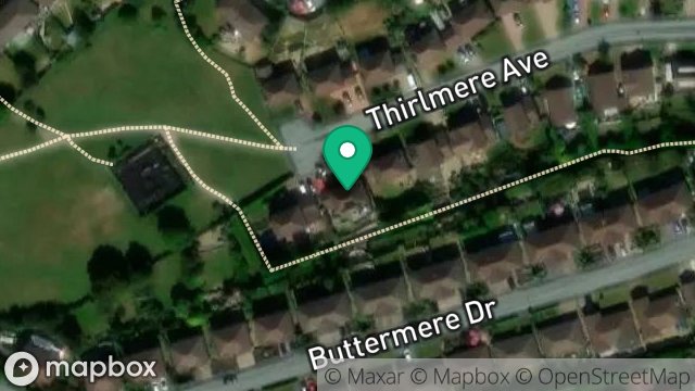 Map showing 25, THIRLMERE AVENUE, ONCHAN, ISLE OF MAN, IM3 2DR