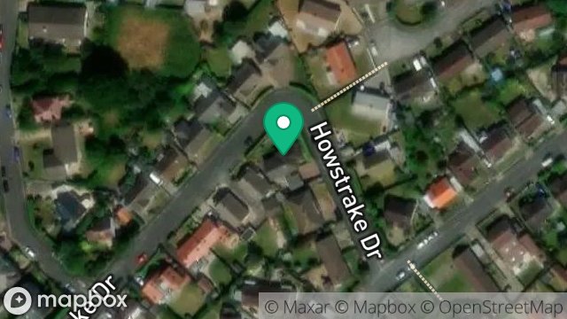Map showing 22, HOWSTRAKE DRIVE, ONCHAN, ISLE OF MAN, IM3 1BW