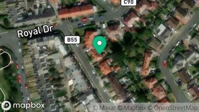 Map showing 22, FALKLAND DRIVE, ONCHAN, ISLE OF MAN, IM3 1EG