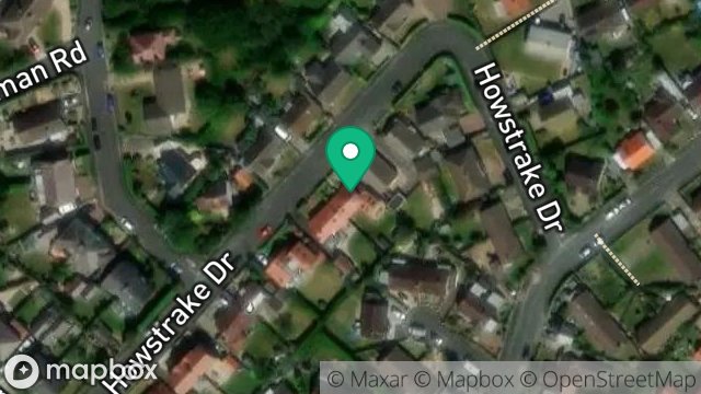 Map showing 16, HOWSTRAKE DRIVE, ONCHAN, ISLE OF MAN, IM3 1BR