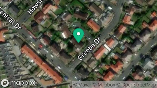 Map showing 1, GREEBA DRIVE, ONCHAN, ISLE OF MAN, IM3 1ER