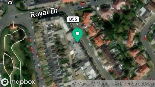 Map showing 21, FALKLAND DRIVE, ONCHAN, ISLE OF MAN, IM3 1EG