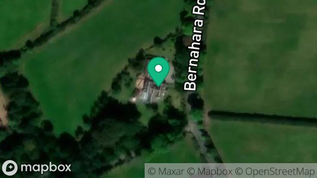 Map showing KINLEYS CROFT, BERNAHARA ROAD, ANDREAS, ISLE OF MAN, IM7 2EL