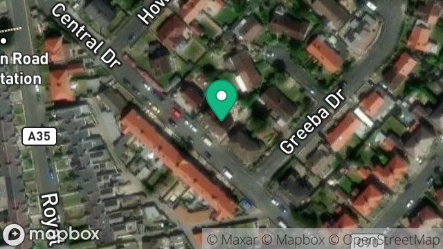 Map showing 15, CENTRAL DRIVE, ONCHAN, ISLE OF MAN, IM3 1ES