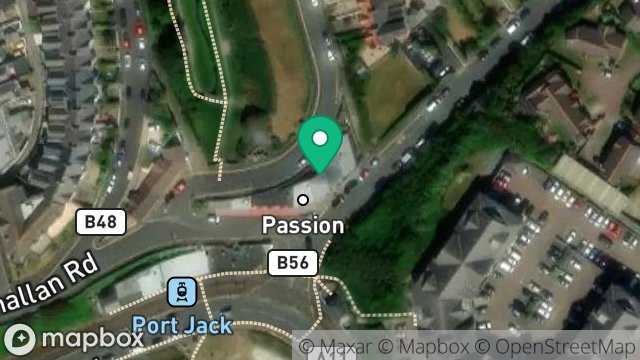 Map showing NO 10 SANDWICH BAR, 10, PORT JACK, ONCHAN, ISLE OF MAN, IM3 1EB