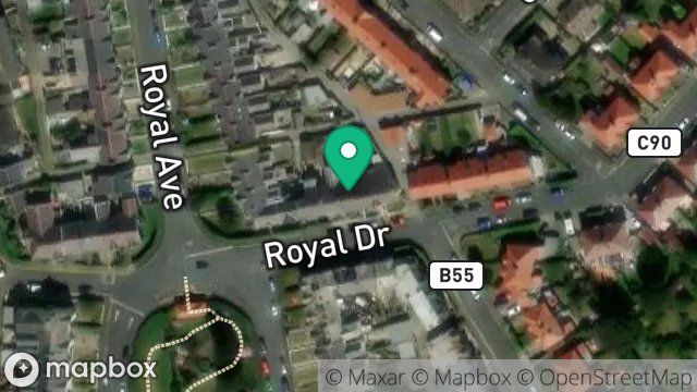 Map showing 7, ROYAL DRIVE, ONCHAN, ISLE OF MAN, IM3 1EY