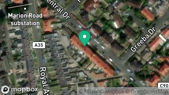 Map showing 14, CENTRAL DRIVE, ONCHAN, ISLE OF MAN, IM3 1EU
