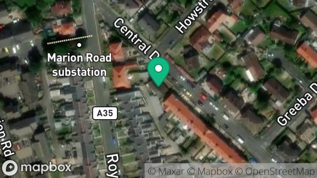 Map showing 6, CENTRAL DRIVE, ONCHAN, ISLE OF MAN, IM3 1EU