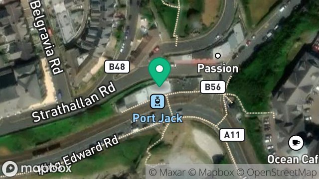 Map showing TAPAS, 5, PORT JACK, ONCHAN, ISLE OF MAN, IM3 1ED