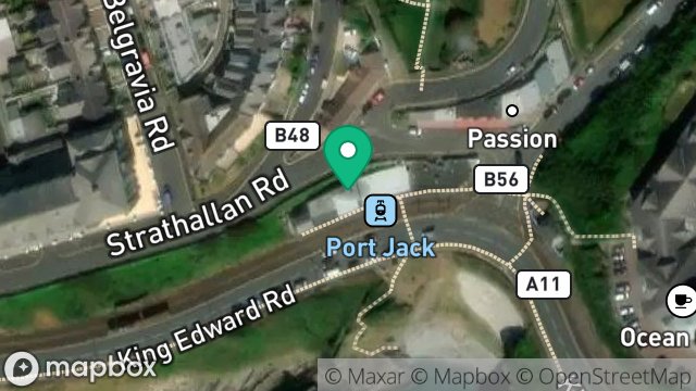 Map showing 4, PORT JACK, ONCHAN, ISLE OF MAN, IM3 1ED