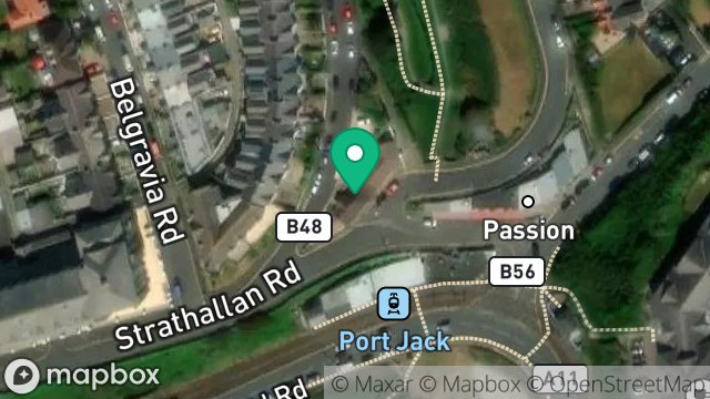 Map showing 18, PORT JACK, ONCHAN, ISLE OF MAN, IM3 1EA