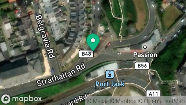 Map showing 2, ROYAL AVENUE WEST, ONCHAN, ISLE OF MAN, IM3 1HB
