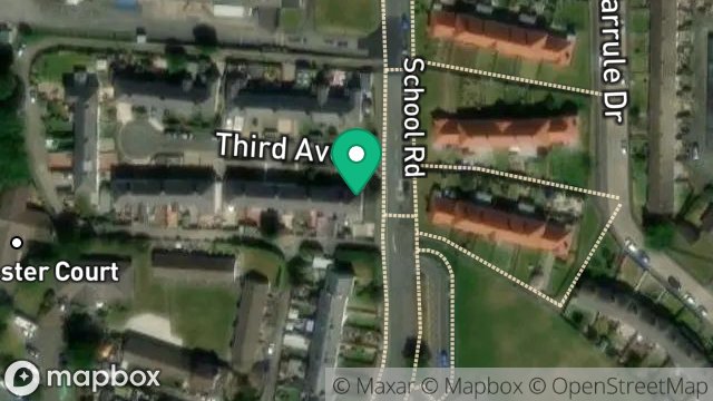 Map showing 1, THIRD AVENUE, ONCHAN, ISLE OF MAN, IM3 4LZ
