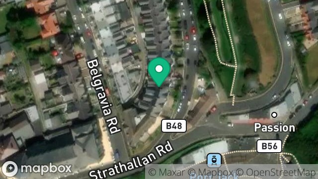 Map showing FLAT 2, 7, ROYAL AVENUE WEST, ONCHAN, ISLE OF MAN, IM3 1HB