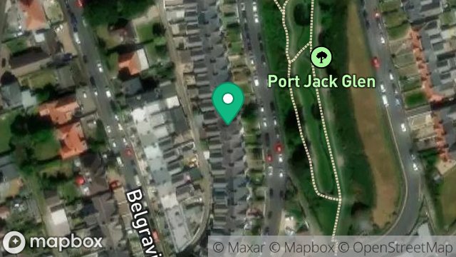 Map showing 25, ROYAL AVENUE WEST, ONCHAN, ISLE OF MAN, IM3 1HD