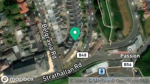 Map showing FLAT 1, 7, ROYAL AVENUE WEST, ONCHAN, ISLE OF MAN, IM3 1HB