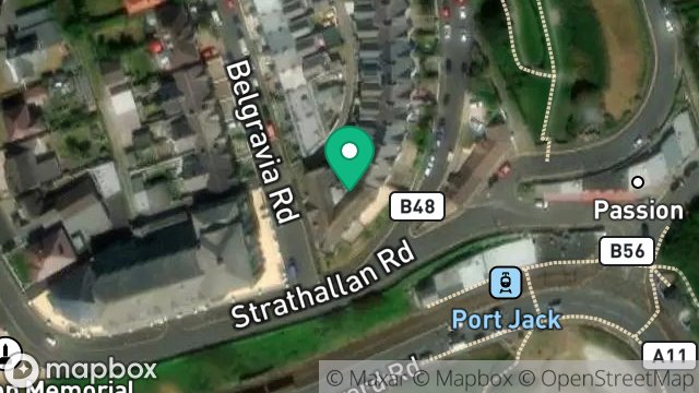 Map showing 1-3, ROYAL AVENUE WEST, ONCHAN, ISLE OF MAN, IM3 1HB
