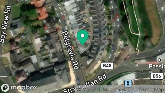 Map showing FLAT 1, 2, BELGRAVIA ROAD, ONCHAN, ISLE OF MAN, IM3 1HJ