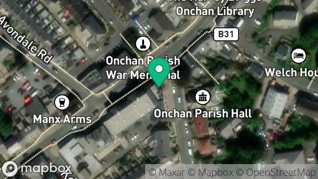 Map showing ROYAL BUILDINGS, 171, ROYAL AVENUE, ONCHAN, ISLE OF MAN, IM3 1LL
