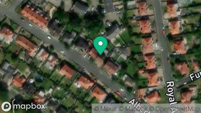 Map showing 12, ALBERTA DRIVE, ONCHAN, ISLE OF MAN, IM3 1LS