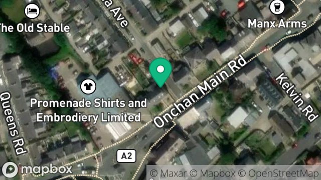 Map showing 7, MAIN ROAD, ONCHAN, ISLE OF MAN, IM3 1BA