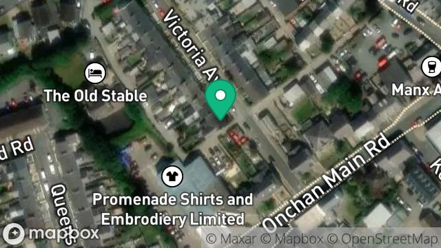 Map showing 1, VICTORIA AVENUE, ONCHAN, ISLE OF MAN, IM3 1BB