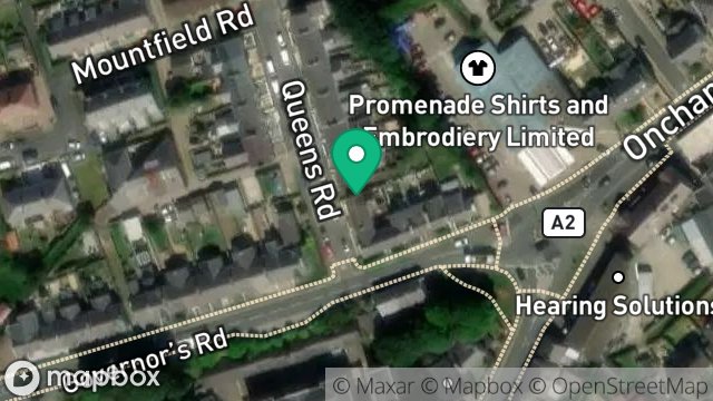 Map showing 2, QUEENS ROAD, ONCHAN, ISLE OF MAN, IM3 4AG