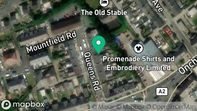 Map showing 14, QUEENS ROAD, ONCHAN, ISLE OF MAN, IM3 4AG