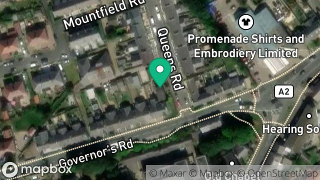Map showing 1, QUEENS ROAD, ONCHAN, ISLE OF MAN, IM3 4AF