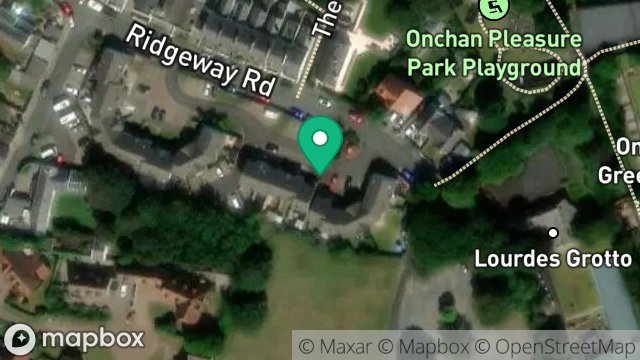 Map showing FIELD 534006, RIDGEWAY ROAD, ONCHAN, ISLE OF MAN, IM3 1NT