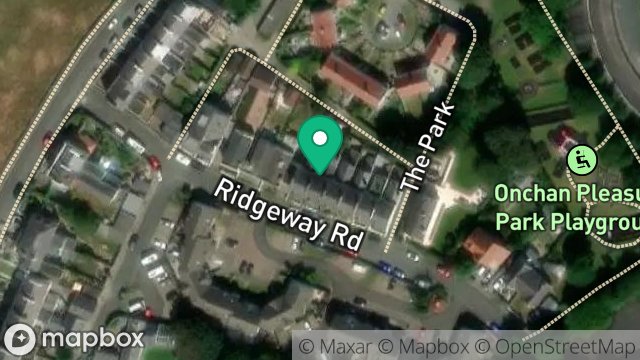 Map showing 13, RIDGEWAY ROAD, ONCHAN, ISLE OF MAN, IM3 1HT