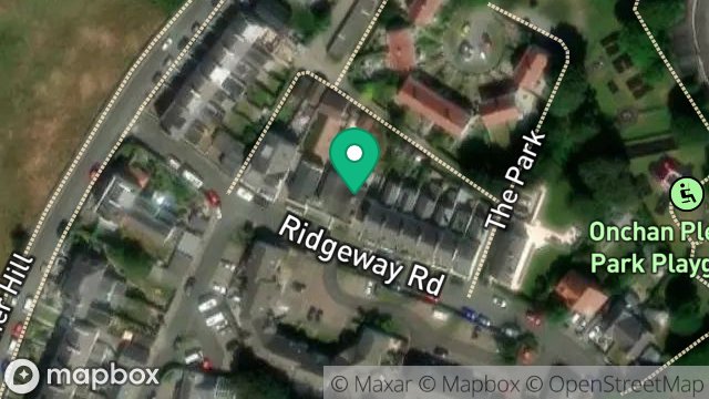 Map showing 9, RIDGEWAY ROAD, ONCHAN, ISLE OF MAN, IM3 1HT