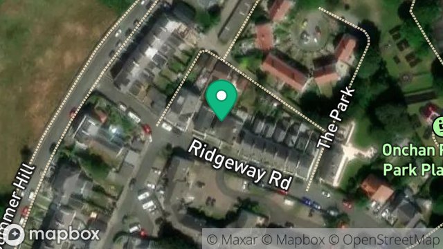 Map showing ALPINE COTTAGE, 7, RIDGEWAY ROAD, ONCHAN, ISLE OF MAN, IM3 1HT