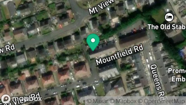 Map showing 1, MOUNTFIELD ROAD, ONCHAN, ISLE OF MAN, IM3 4AD