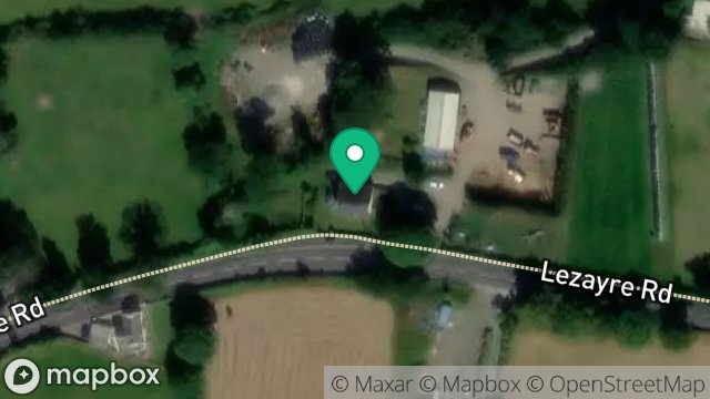 Map showing KERROWMOAR CROFT, KERROWMOAR, RAMSEY, ISLE OF MAN, IM7 2AX