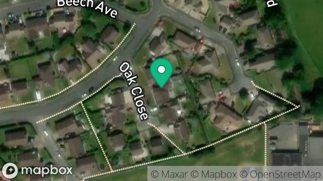 Map showing 3, OAK CLOSE, ONCHAN, ISLE OF MAN, IM3 3HR