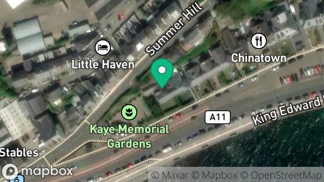 Map showing FLAT 1, 1, STRATHALLAN CRESCENT, DOUGLAS, ISLE OF MAN, IM2 4NR