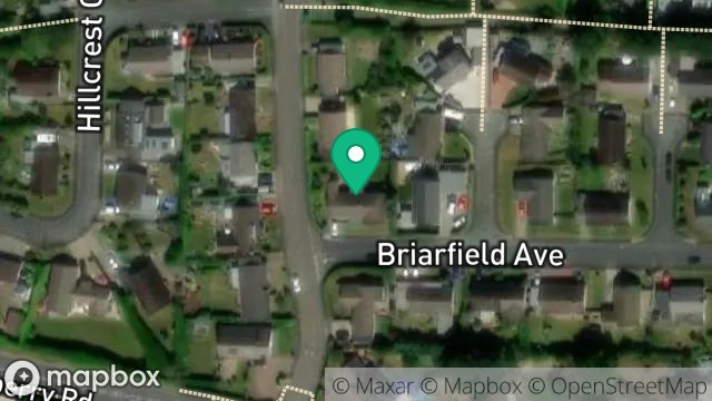 Map showing 1, BRIARFIELD AVENUE, ONCHAN, ISLE OF MAN, IM3 3JN