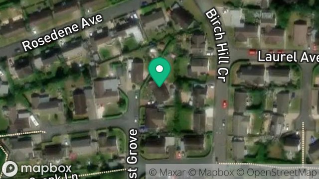 Map showing 8, HILLCREST GROVE, ONCHAN, ISLE OF MAN, IM3 3HY