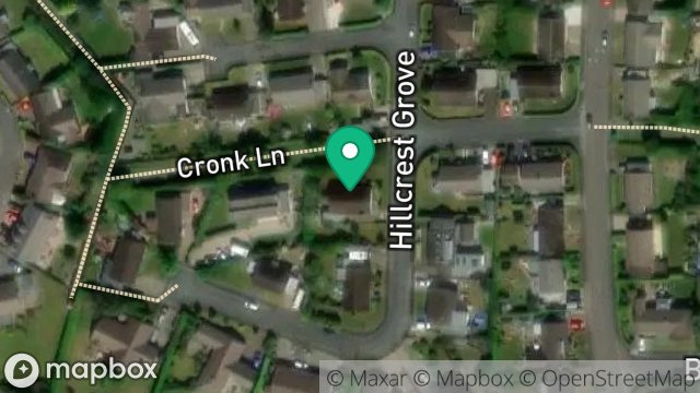Map showing 29, HILLCREST GROVE, ONCHAN, ISLE OF MAN, IM3 3HZ