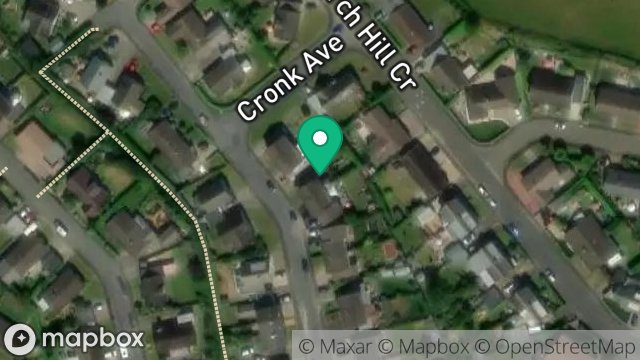 Map showing 28, CRONK AVENUE, ONCHAN, ISLE OF MAN, IM3 3DF