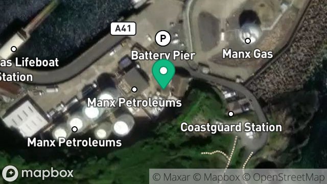 Map showing DEPOT, BATTERY PIER, DOUGLAS, ISLE OF MAN, IM1 5BS