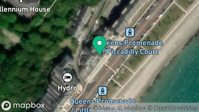 Map showing SHOP, 1A, MARATHON TERRACE, QUEENS PROMENADE, DOUGLAS, ISLE OF MAN, IM2 4NH