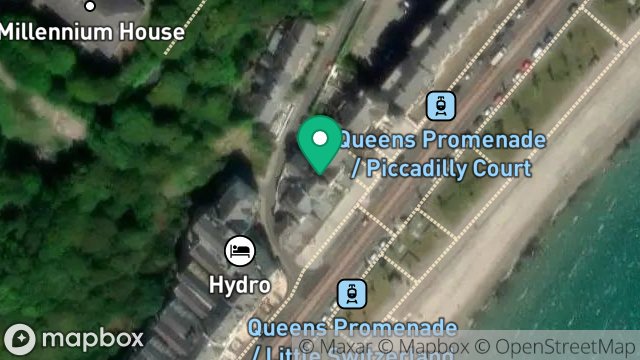 Map showing SUGARBUSH CAFÉ, MARATHON TERRACE, QUEENS PROMENADE, DOUGLAS, ISLE OF MAN, IM2 4NH