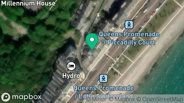 Map showing MONA COTTAGE, MARATHON TERRACE, QUEENS PROMENADE, DOUGLAS, ISLE OF MAN, IM2 4NH